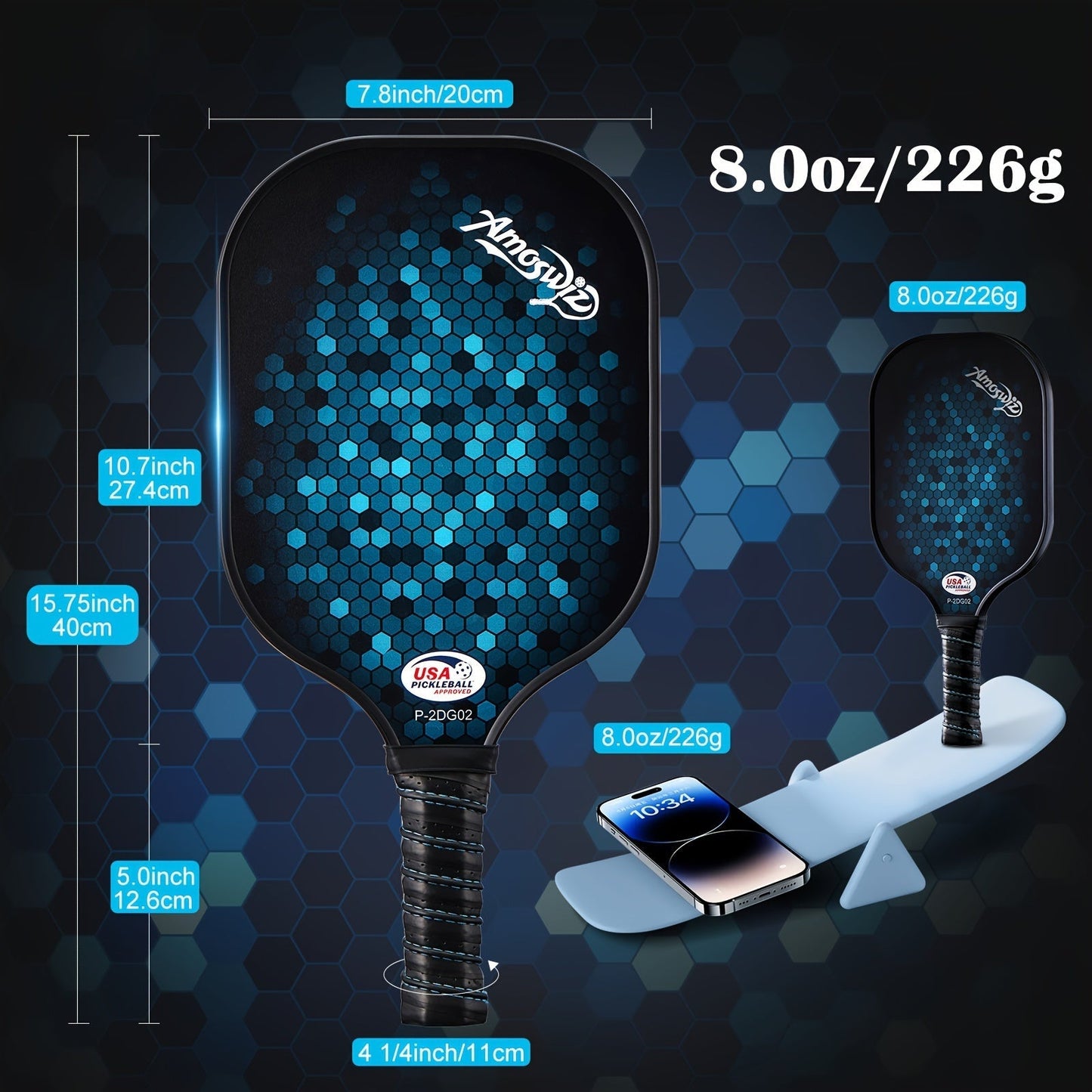 Pickleball Paddle Set 4-Pack Fiberglass Beginners