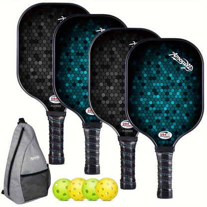 Pickleball Paddle Set 4-Pack Fiberglass Beginners