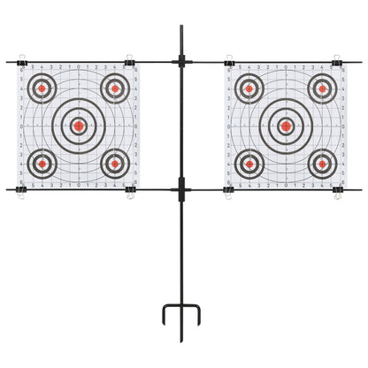 vidaXL Target Paper Stand with Shooting Papers 30.7"x29.9" Steel
